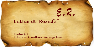 Eckhardt Rezső névjegykártya